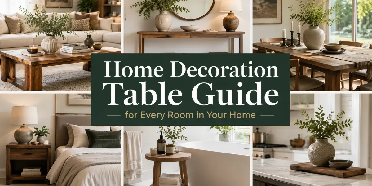 Home Decoration Table Guide for Every Room in Your Home