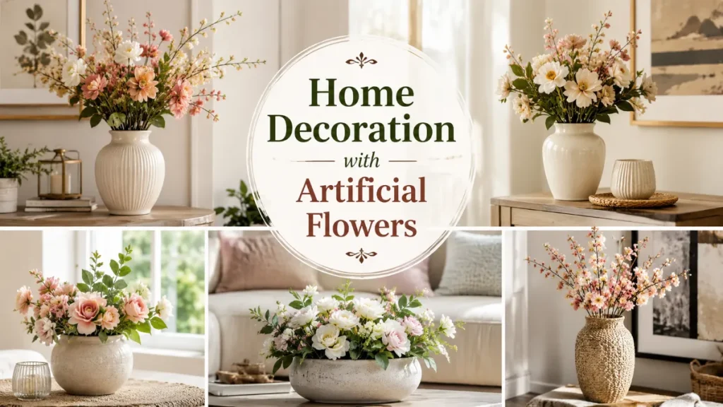 Home Decoration with Artificial Flowers