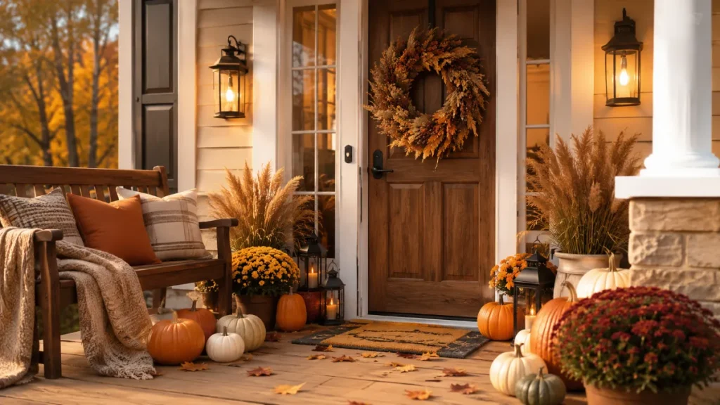 15 Autumn Home Decoration Ideas for a Cozy 2026 Home 6 Autumn Home Decoration Ideas for a Cozy Front Porch